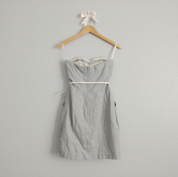 NWT h&m strapless chambray dress - Picture 2 of 5